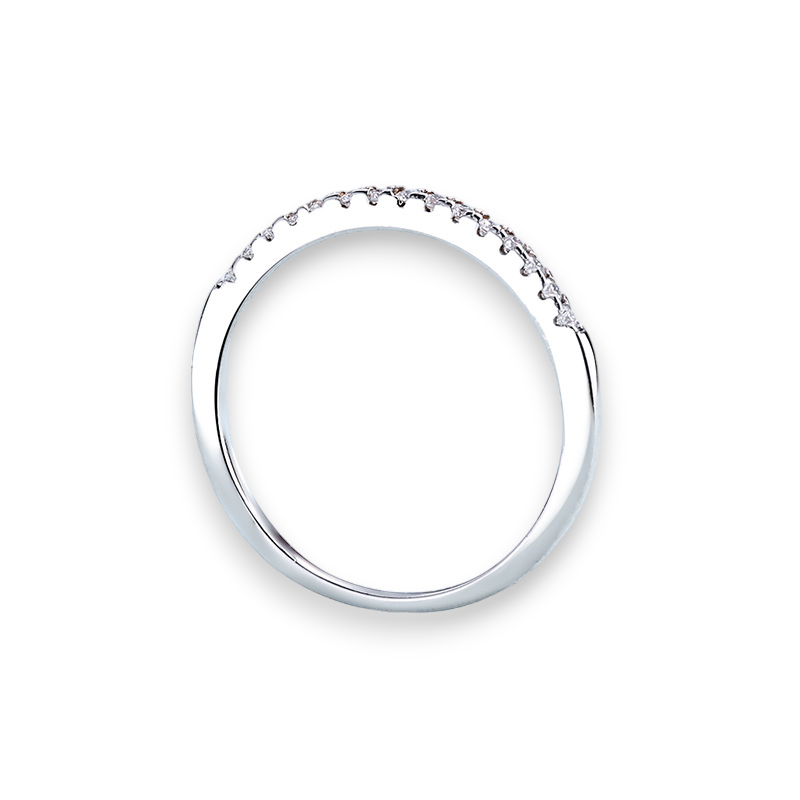 Round Brilliant Moissanite Stackable Band