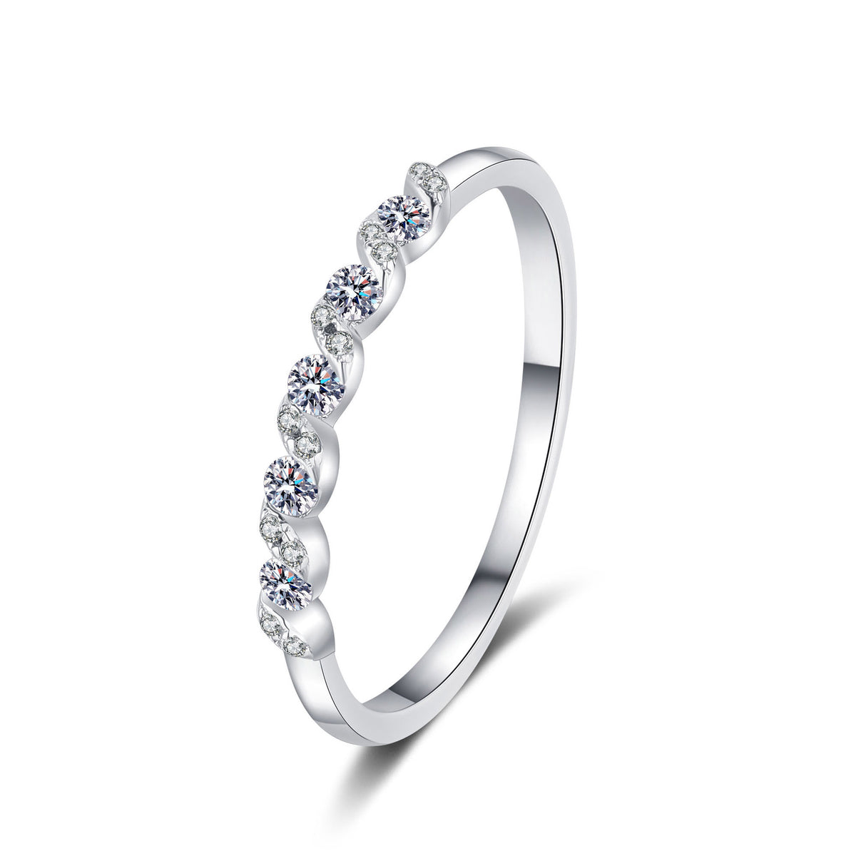 Round Moissanite Eternity Ring