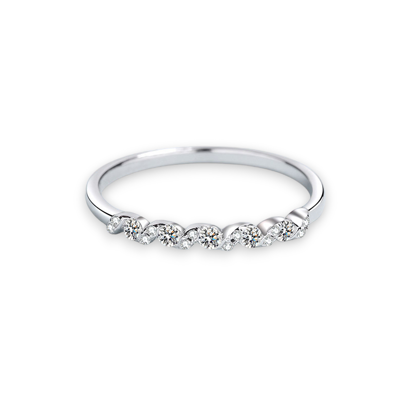 Round Moissanite Eternity Ring