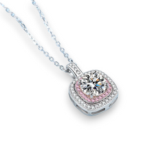 Round Moissanite Halo Pendant