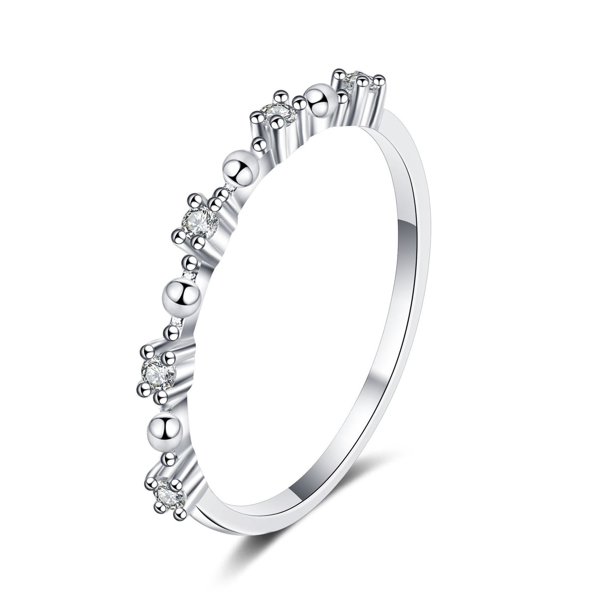 Round Moissanite Stackable Band