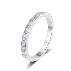 Round Moissanite Stackable Band