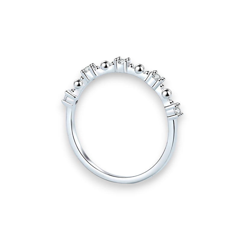 Round Moissanite Stackable Band