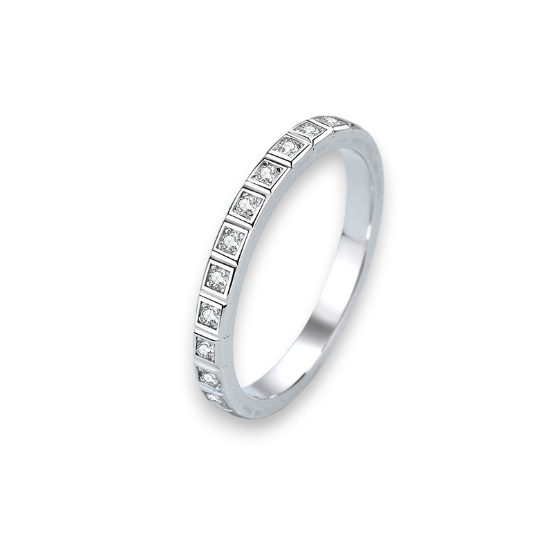 Round Moissanite Stackable Band