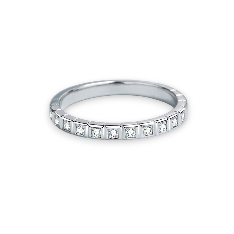 Round Moissanite Stackable Band