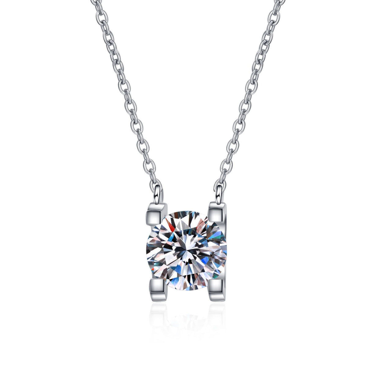 Round Solitaire Moissanite Pendant