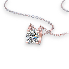 Round Solitaire Moissanite Pendant