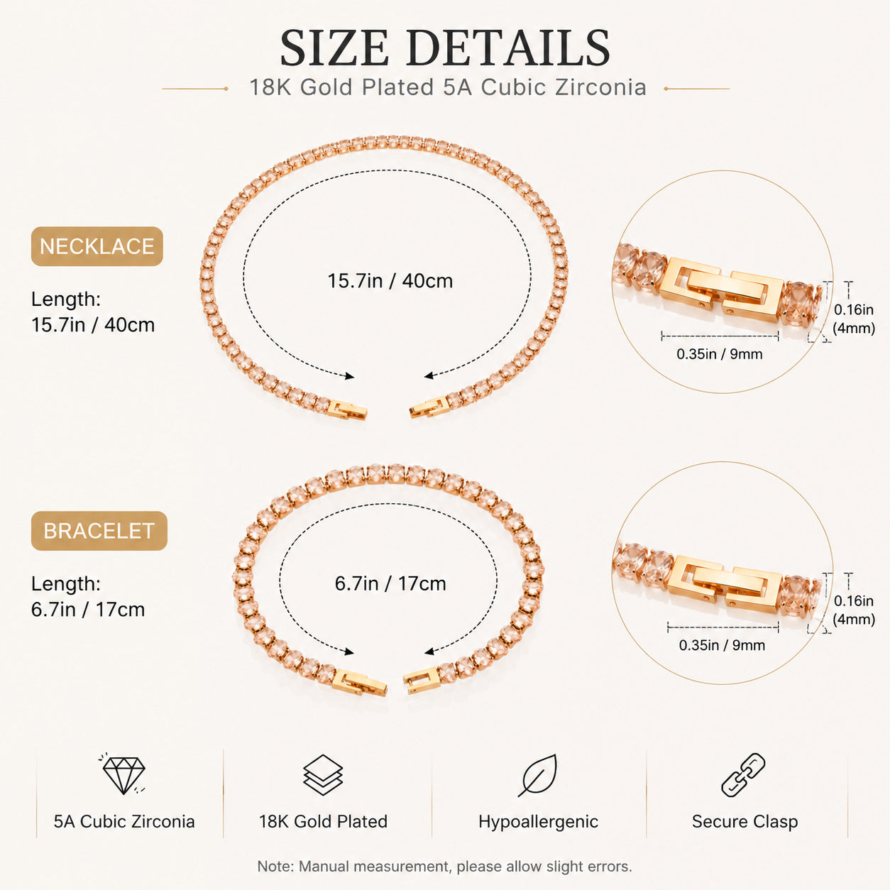 Elegant Classic Tennis Necklace