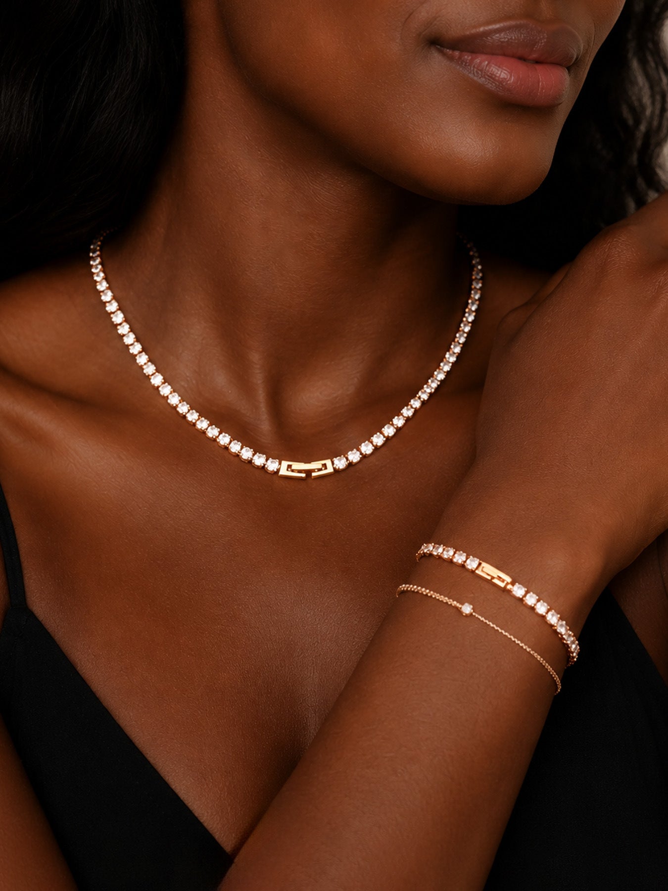 Elegant Classic Tennis Necklace