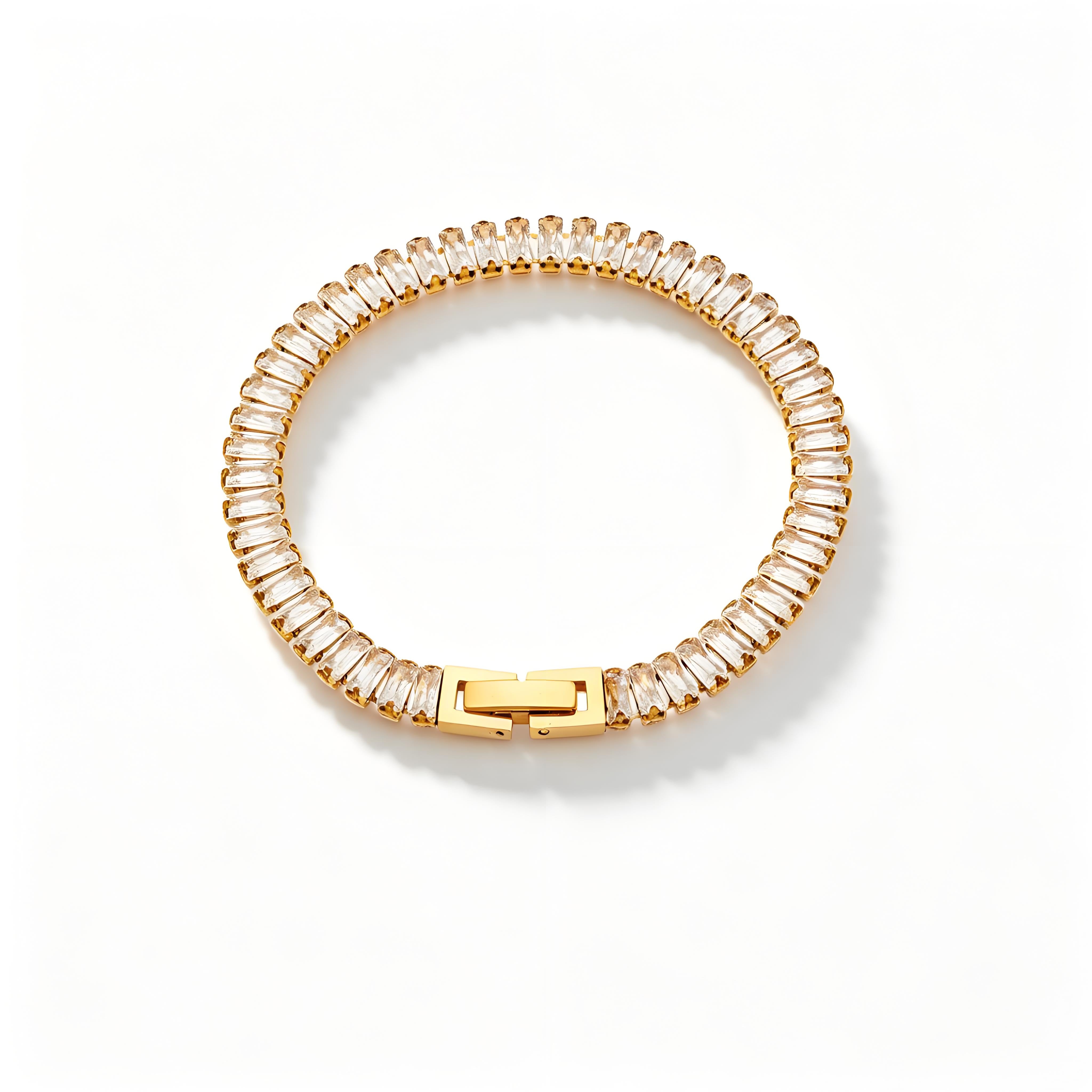 Baguette Gleam Tennis Bracelet