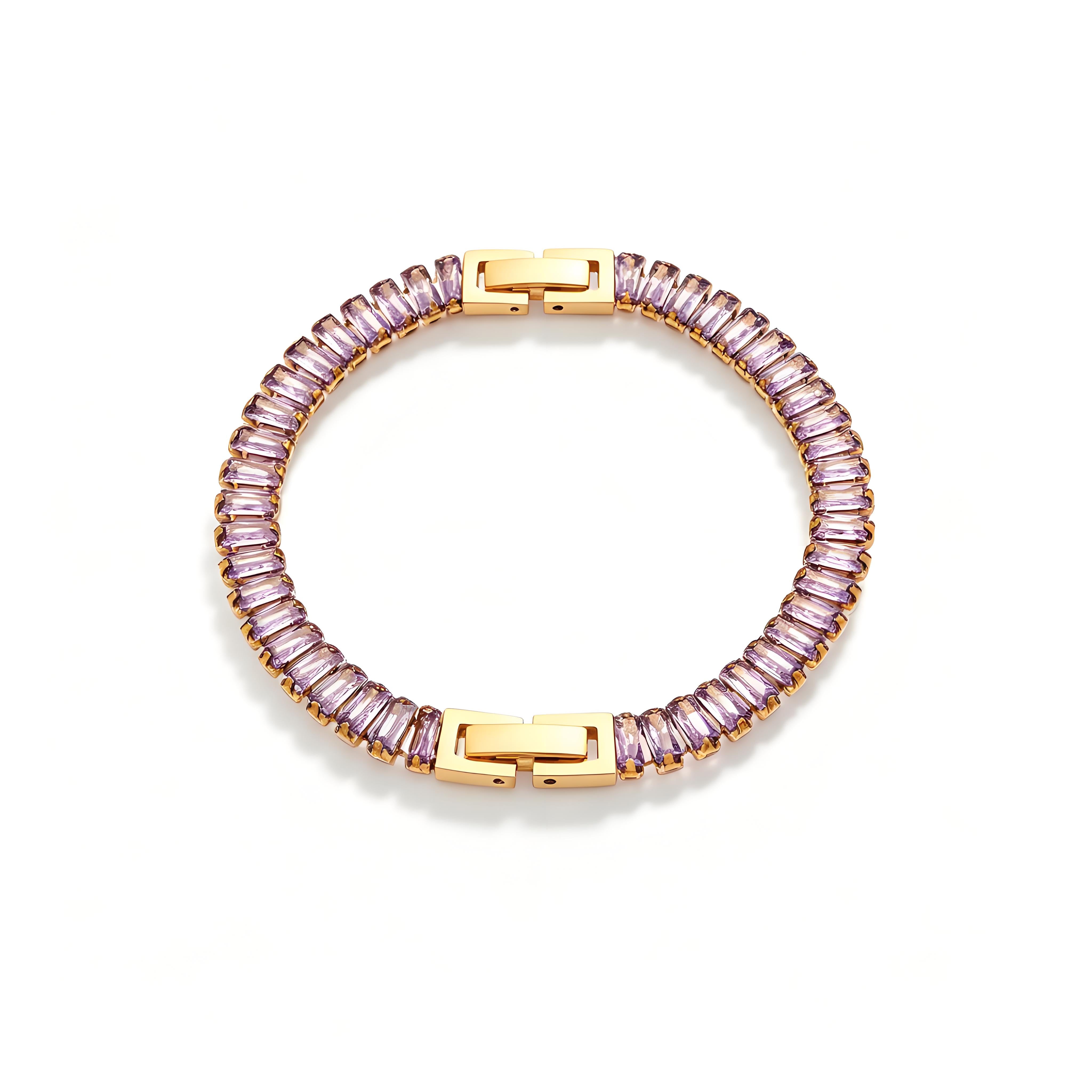 Baguette Gleam Tennis Bracelet