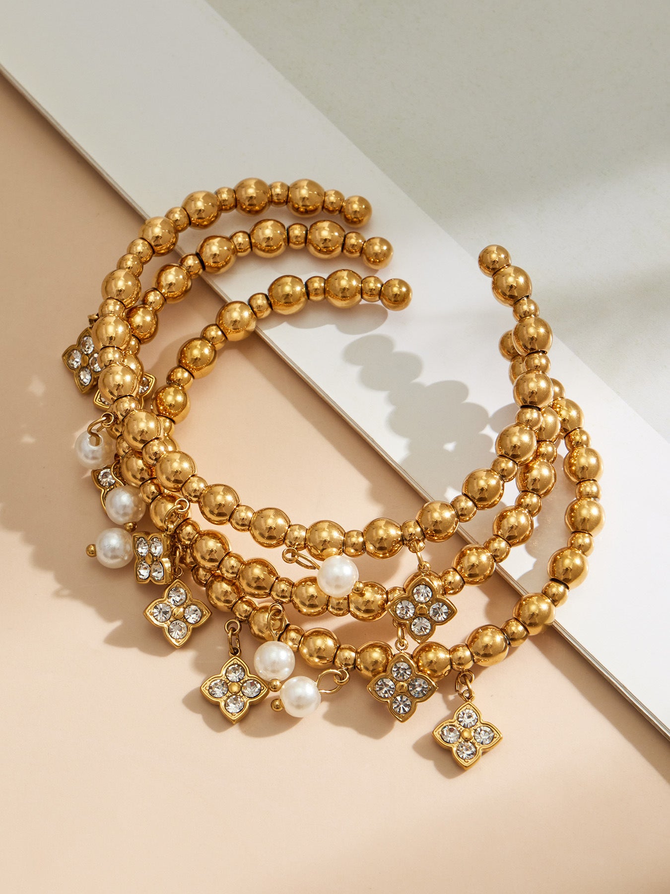 Gold Bead Fortune Bracelet