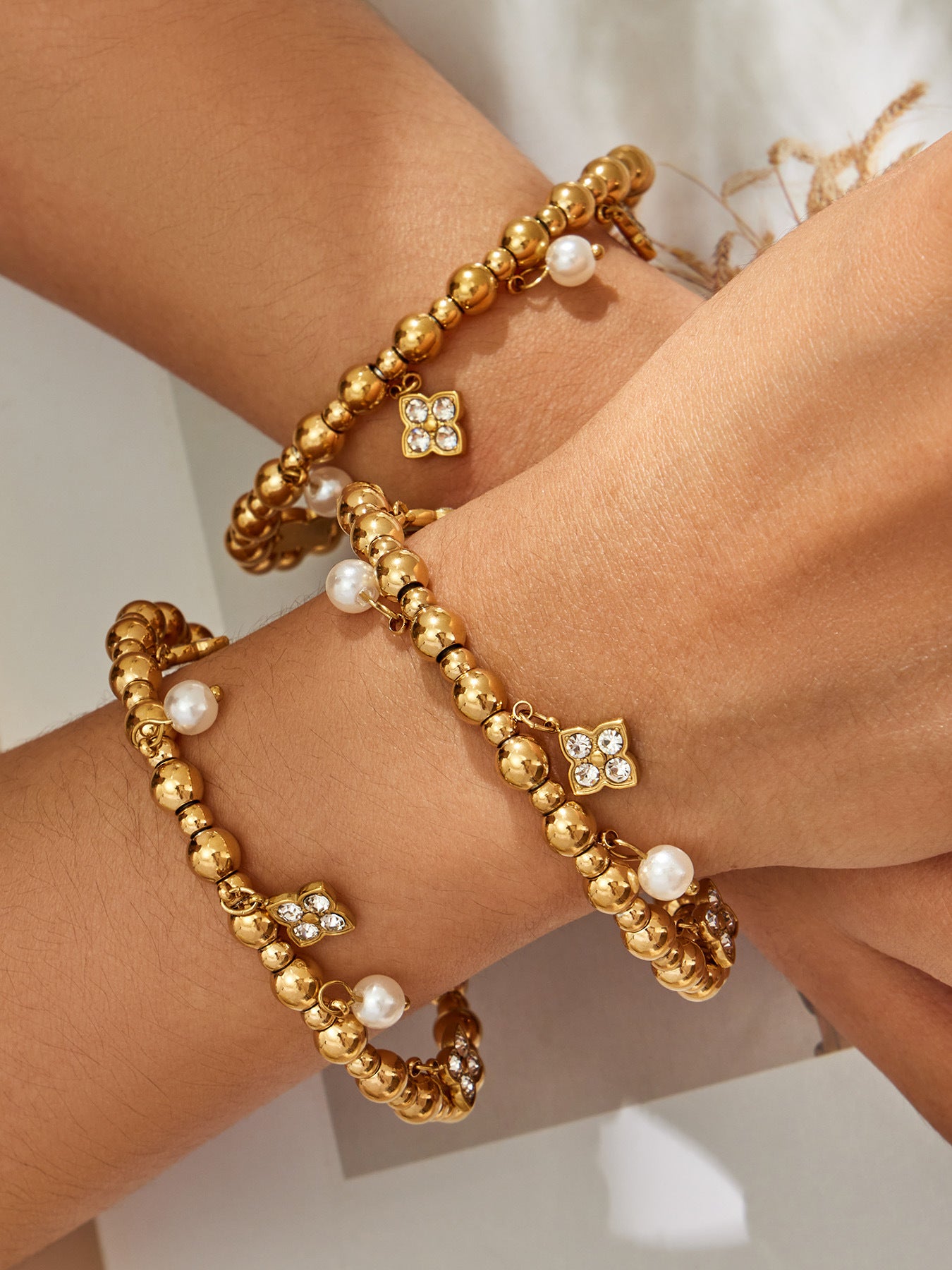 Gold Bead Fortune Bracelet