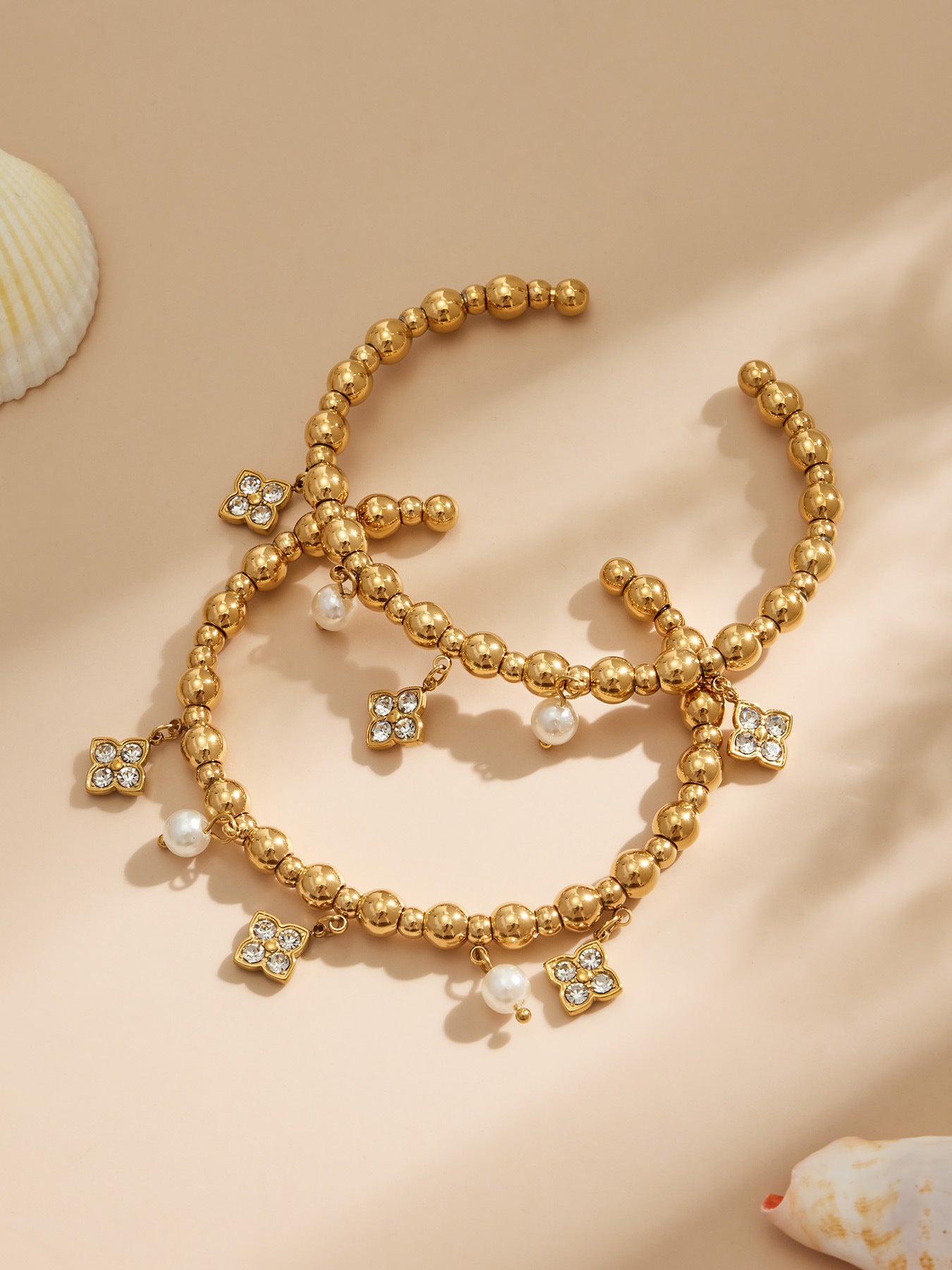 Gold Bead Fortune Bracelet