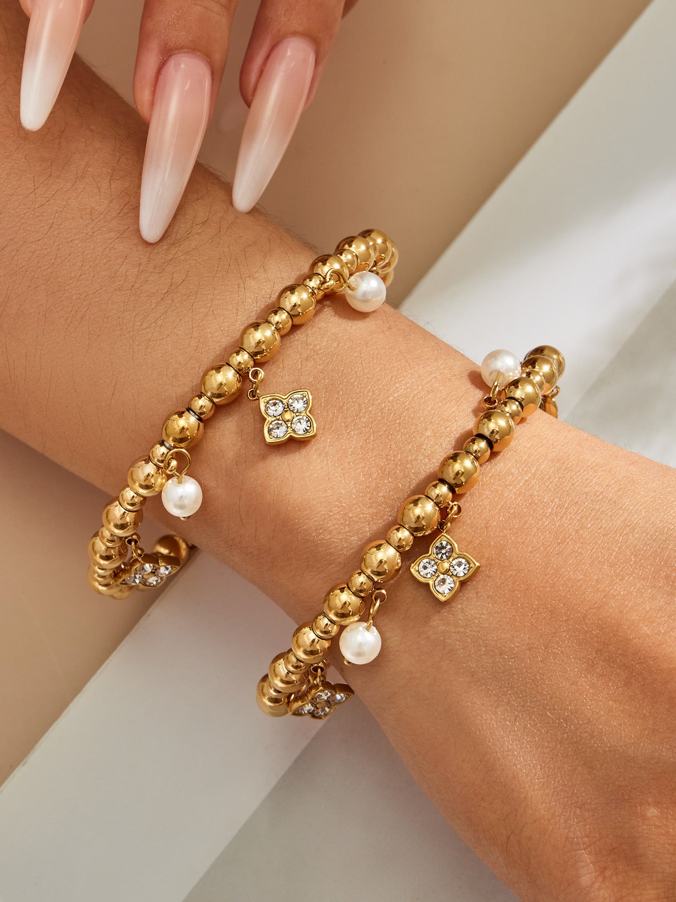 Gold Bead Fortune Bracelet