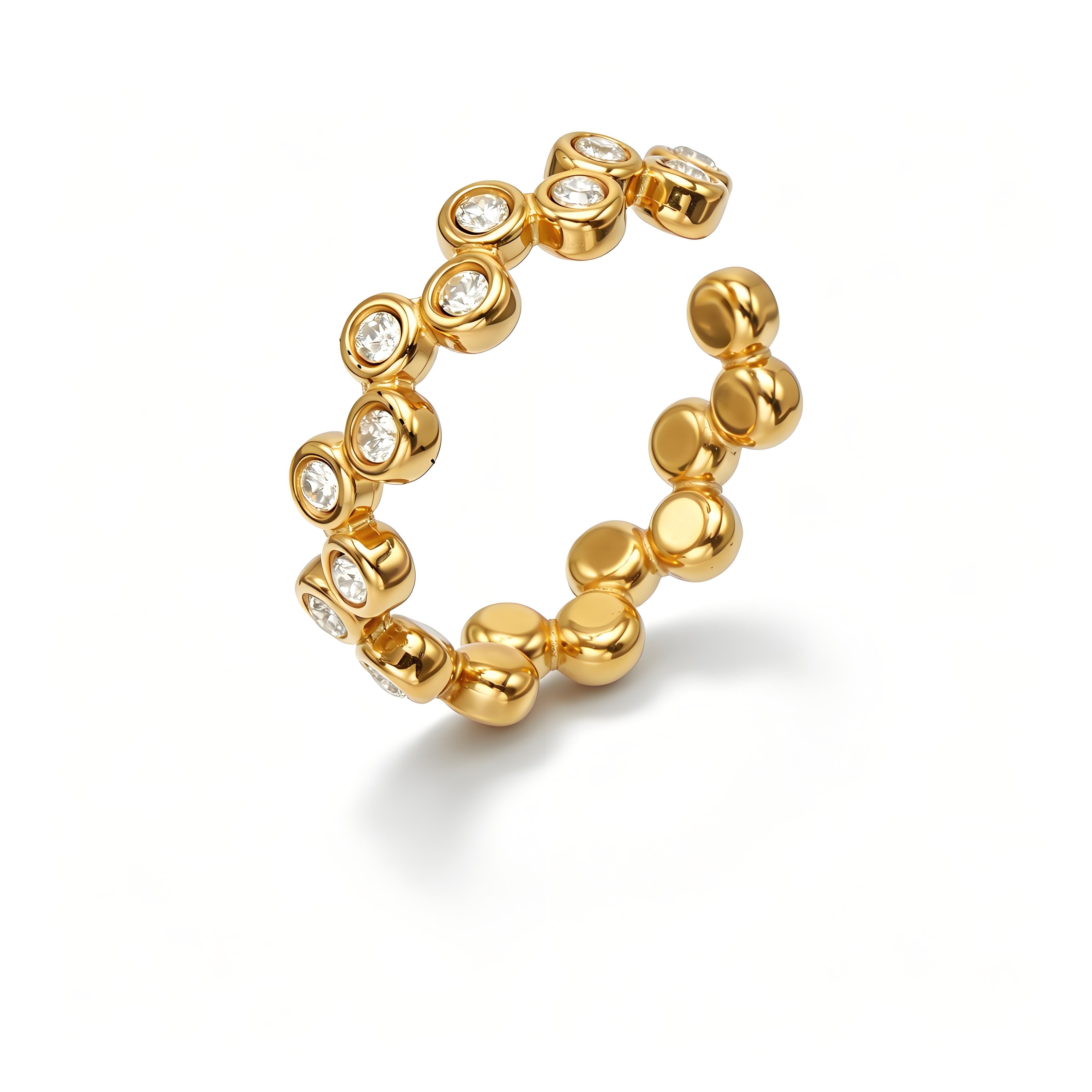 Bubble Sparkle Open Ring