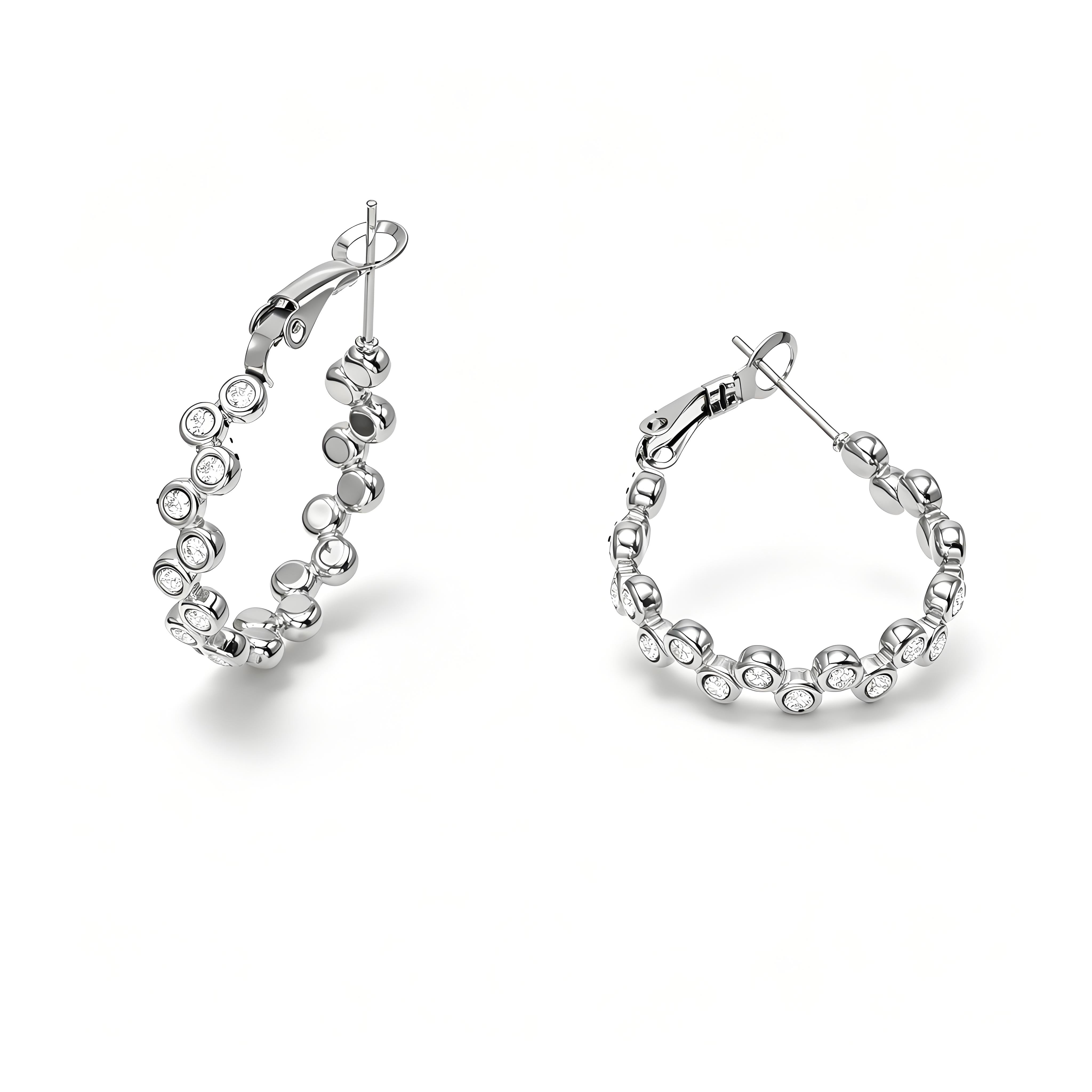 Bubble Sparkle Hoop Earrings