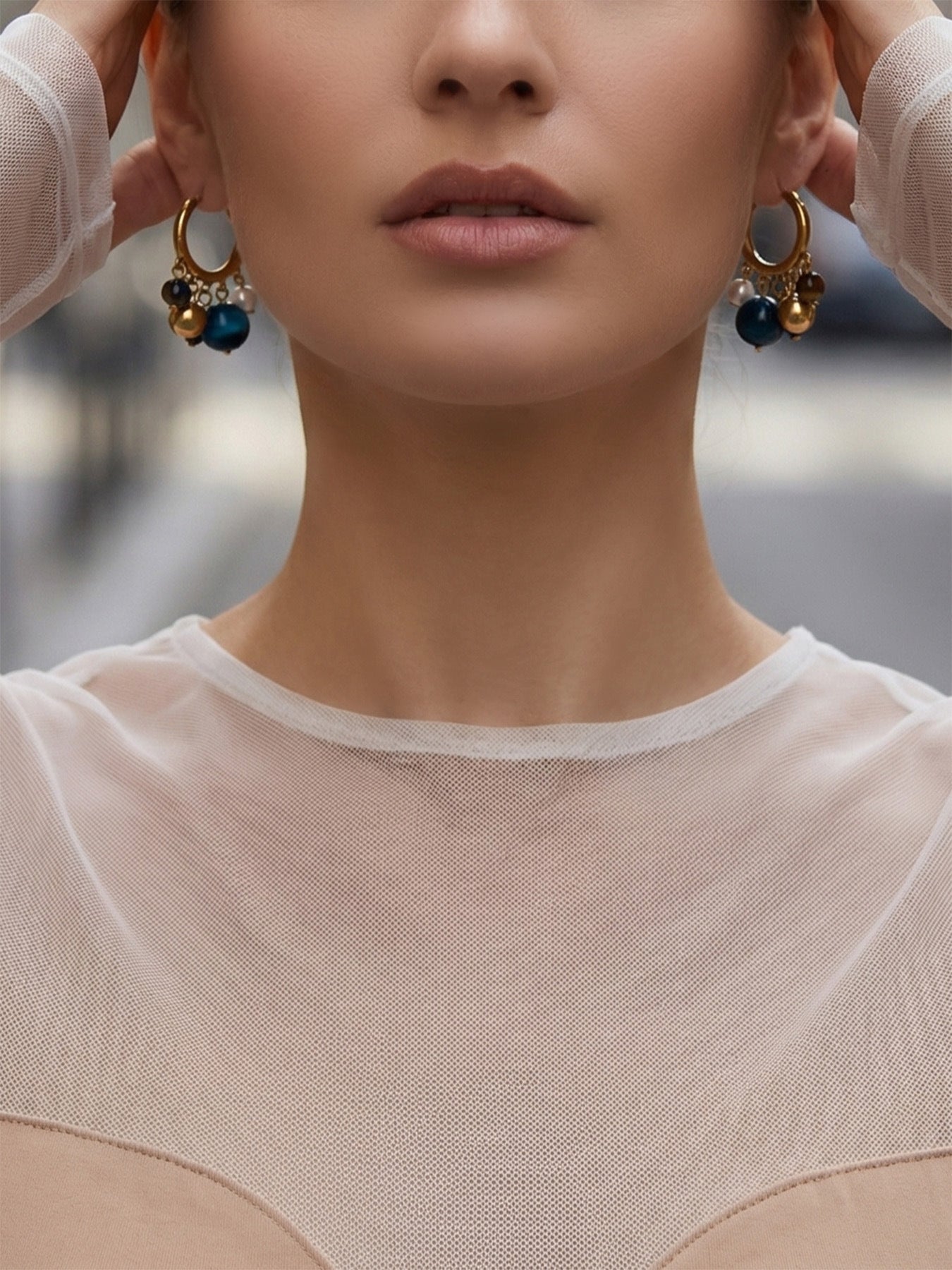 Terra Bead Drop Earrings