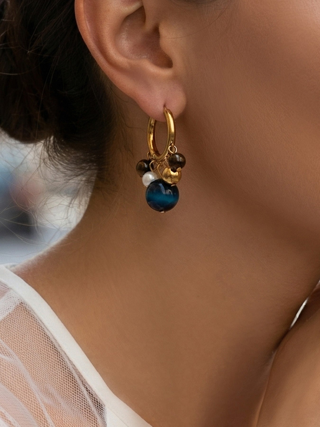 Terra Bead Drop Earrings