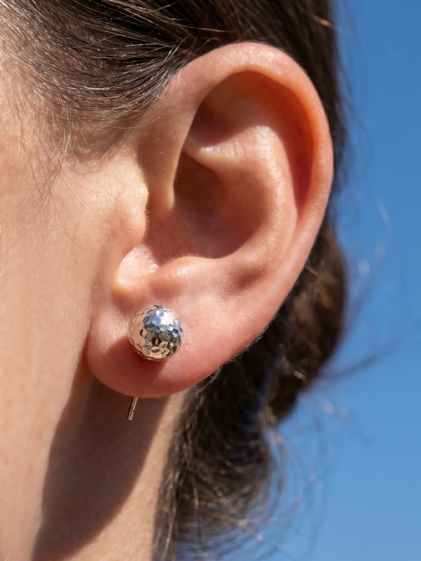 Textured Ball Stud Earrings