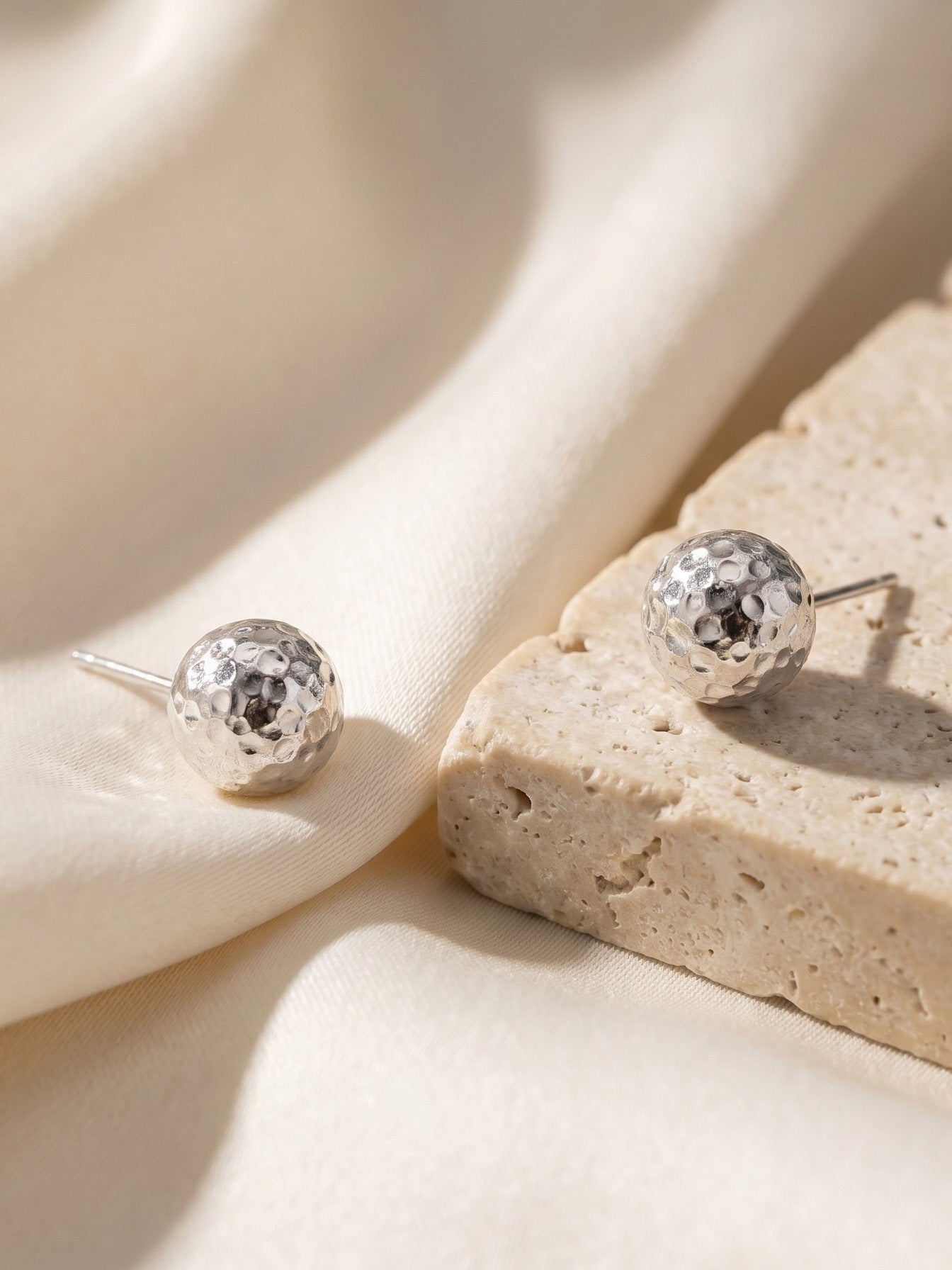 Textured Ball Stud Earrings