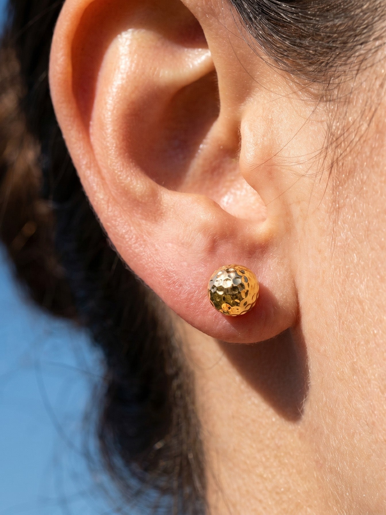Textured Ball Stud Earrings