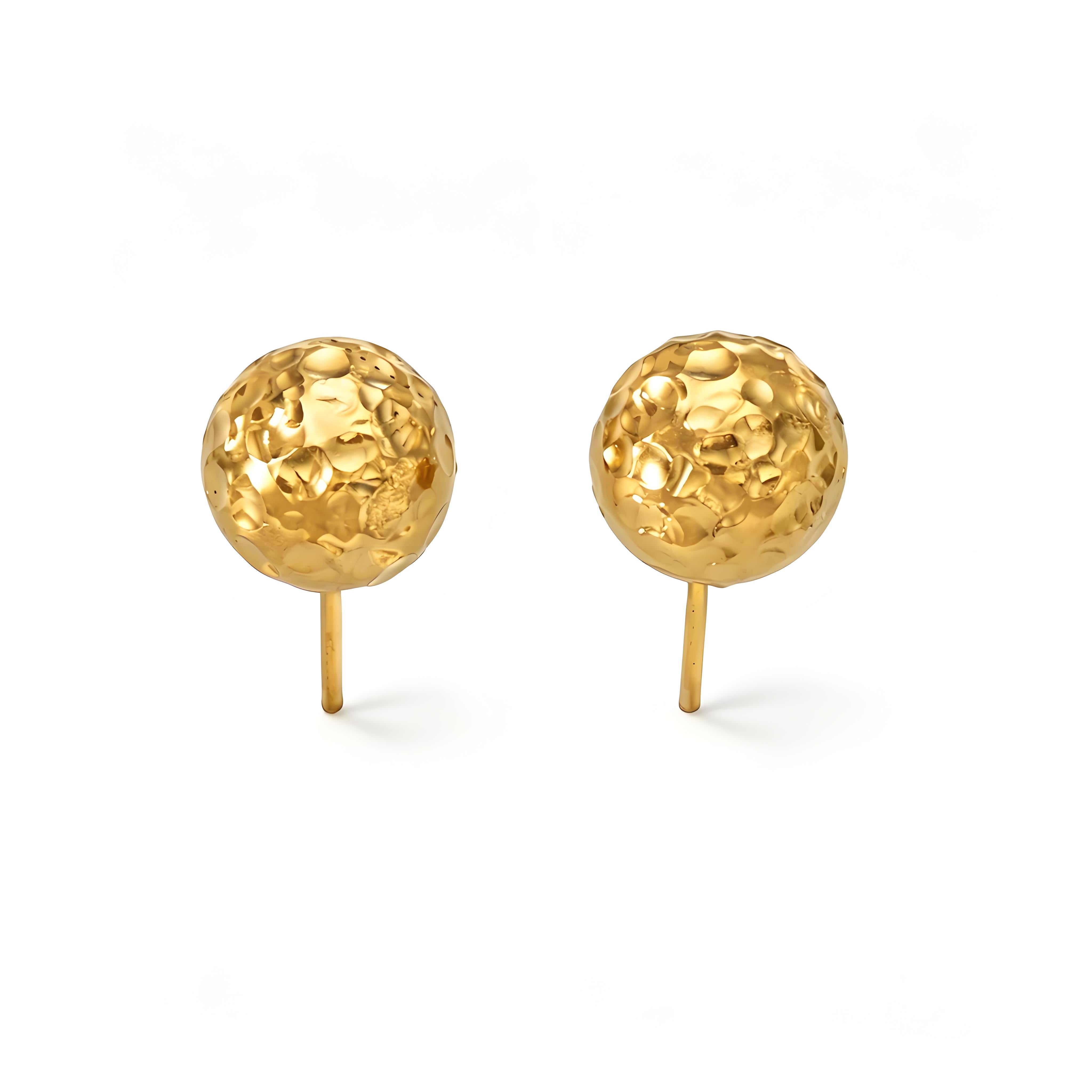 Textured Ball Stud Earrings