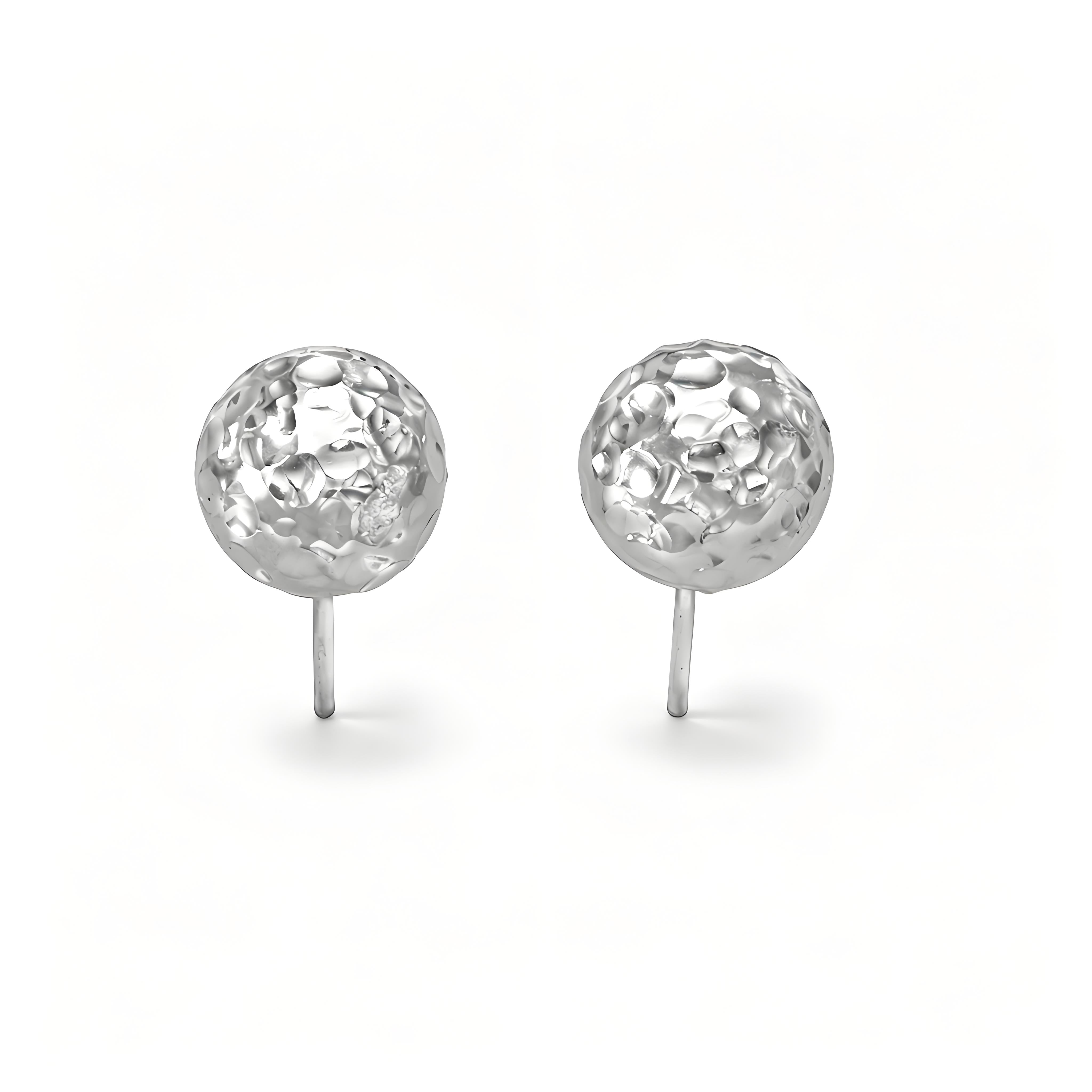 Textured Ball Stud Earrings