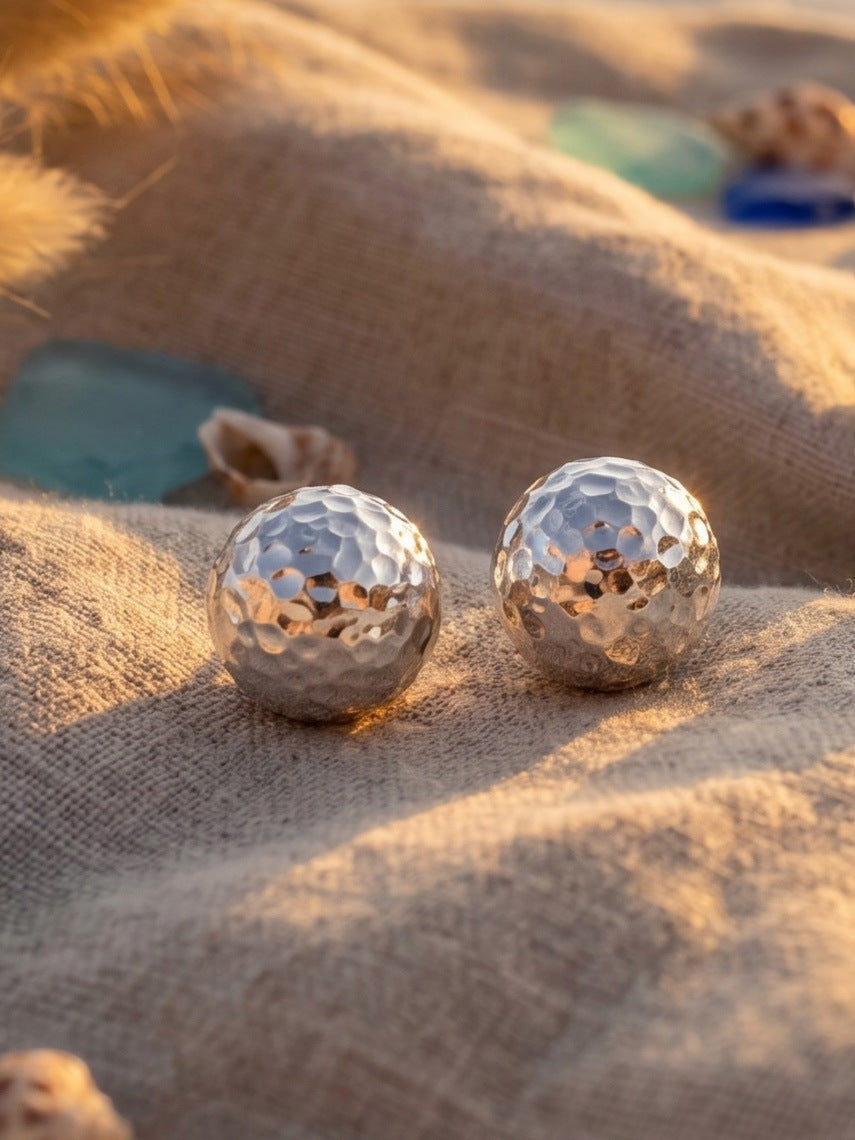Textured Ball Stud Earrings