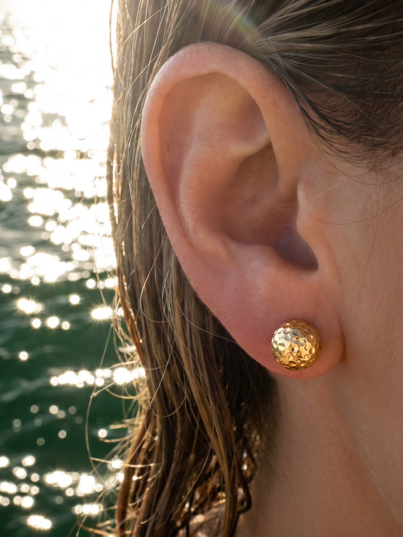 Textured Ball Stud Earrings