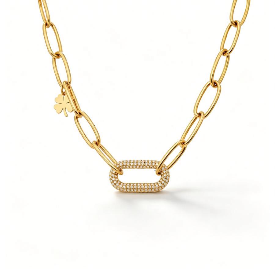 Lucky Clover Paperclip Bracelet