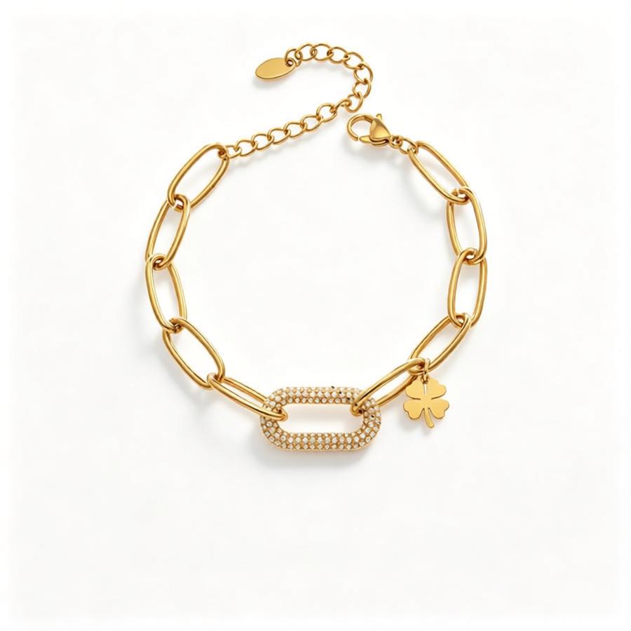 Lucky Clover Paperclip Necklace