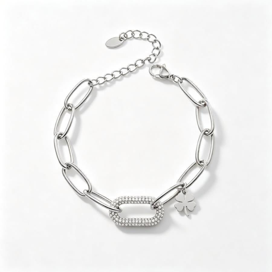 Lucky Clover Paperclip Necklace