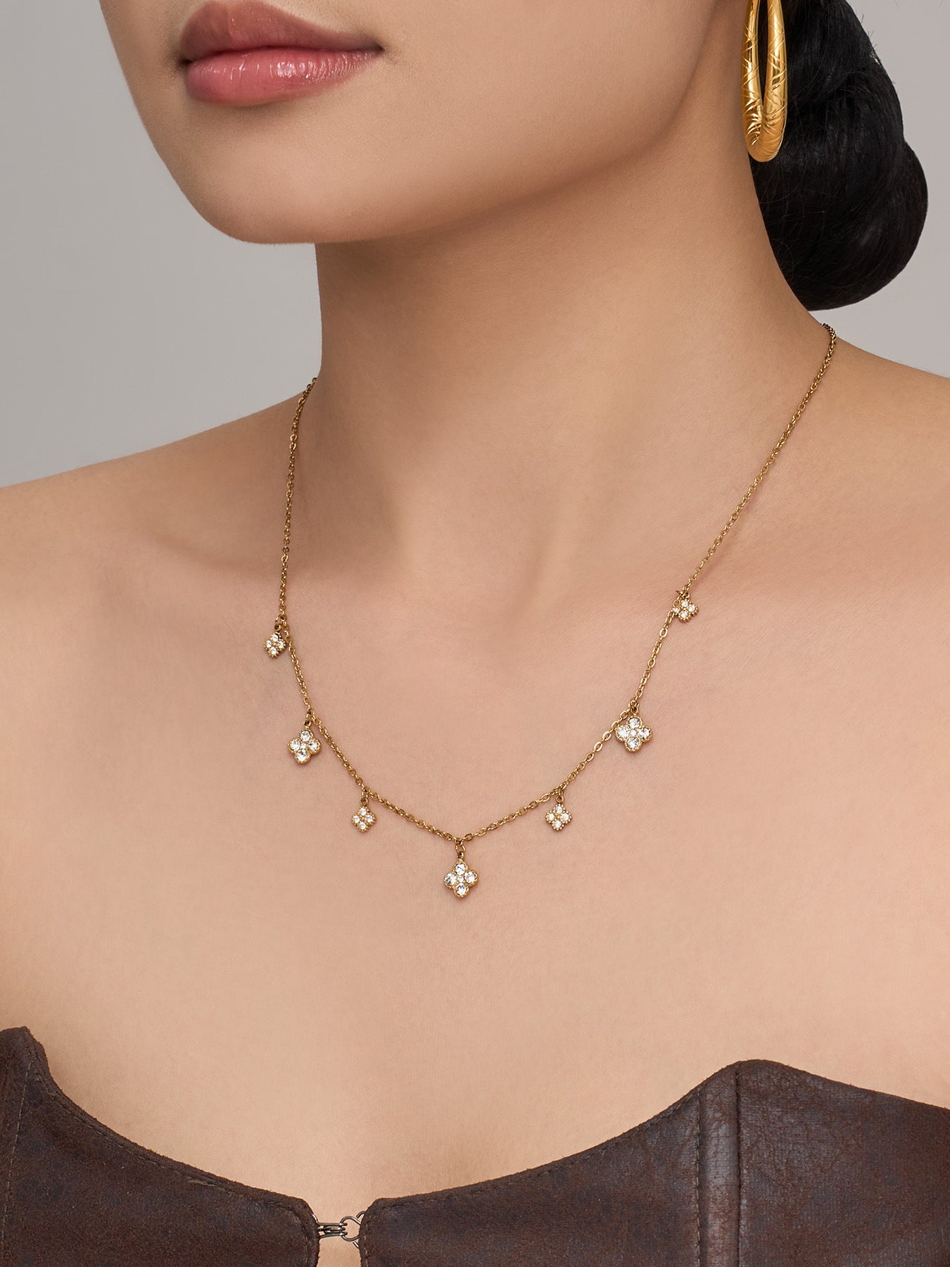 Double Layer Clover Necklace