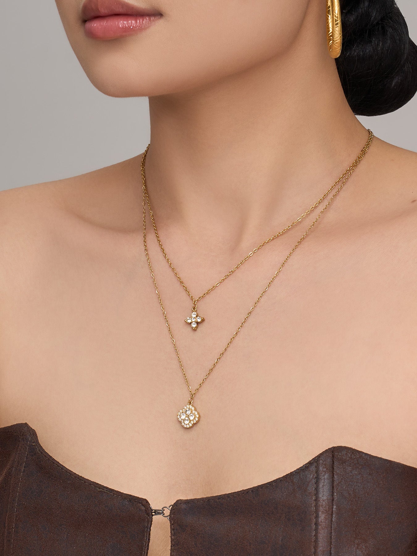 Double Layer Clover Necklace