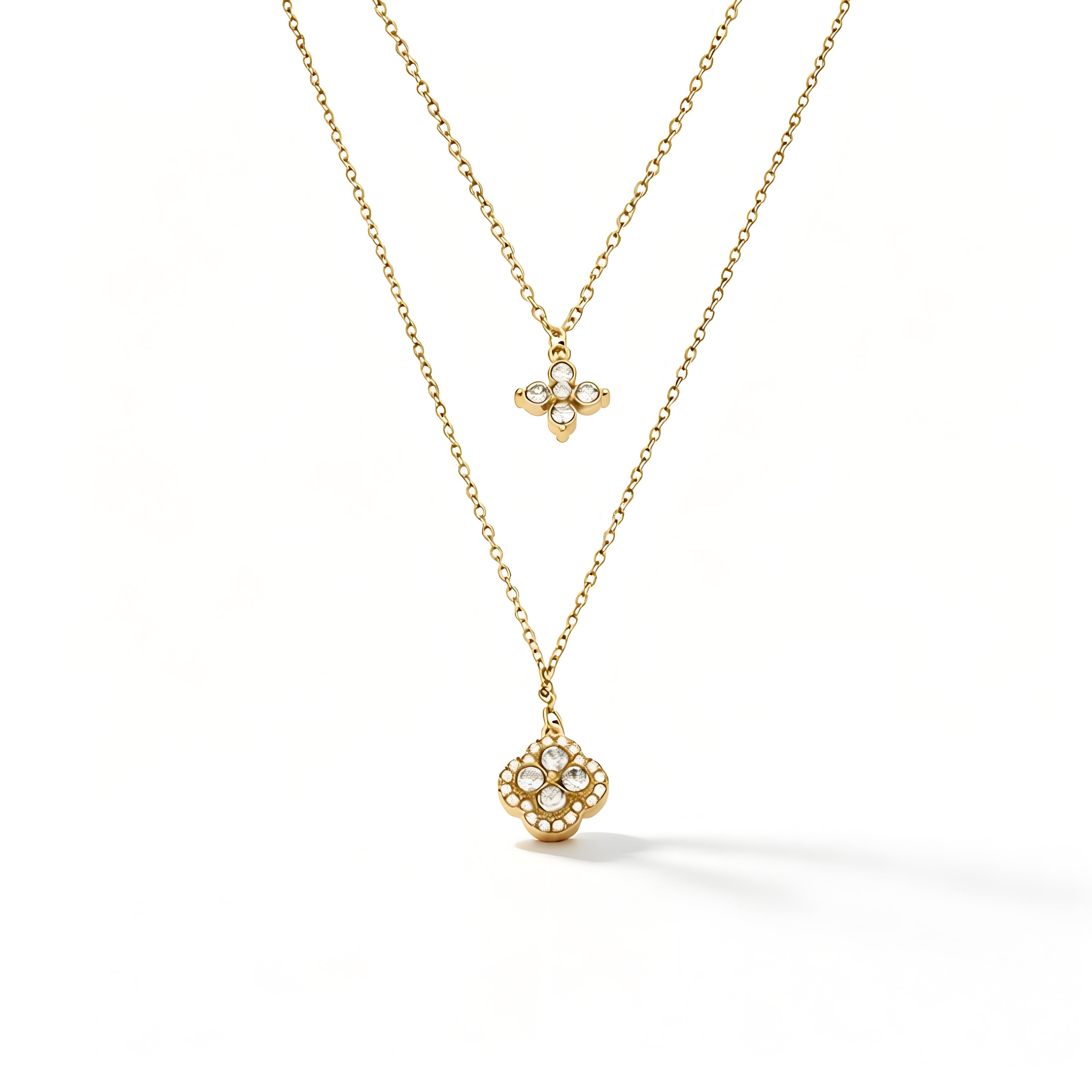 Double Layer Clover Necklace