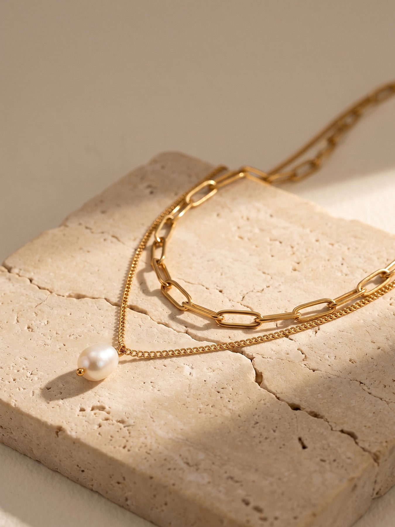 Aura Stack Pearl Necklace