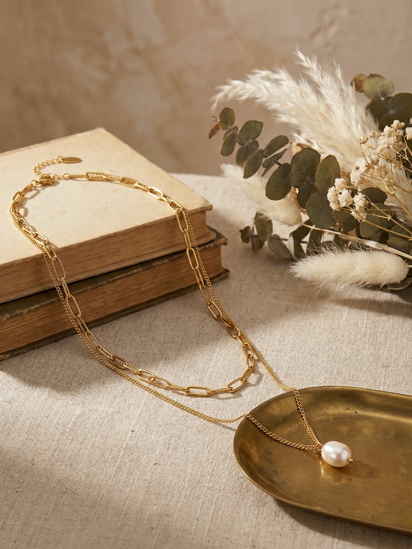 Aura Stack Pearl Necklace