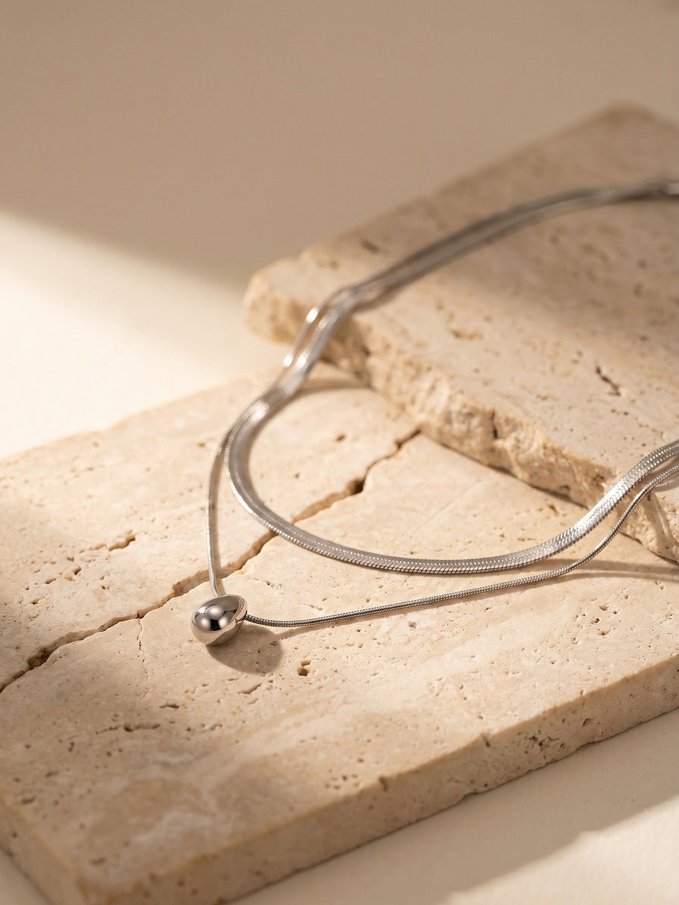 Teardrop Double Snake Chain
