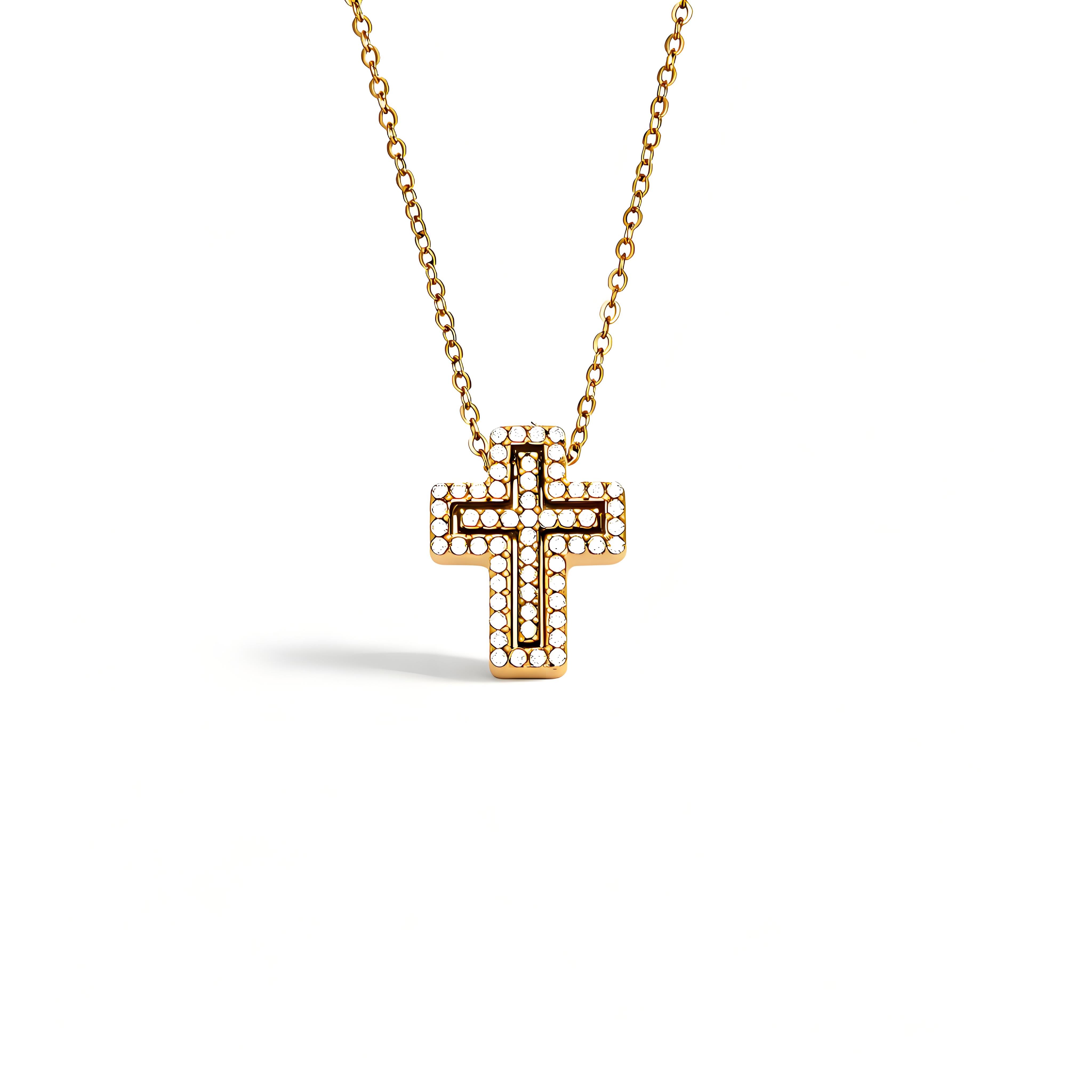 Single Row Cross Necklace