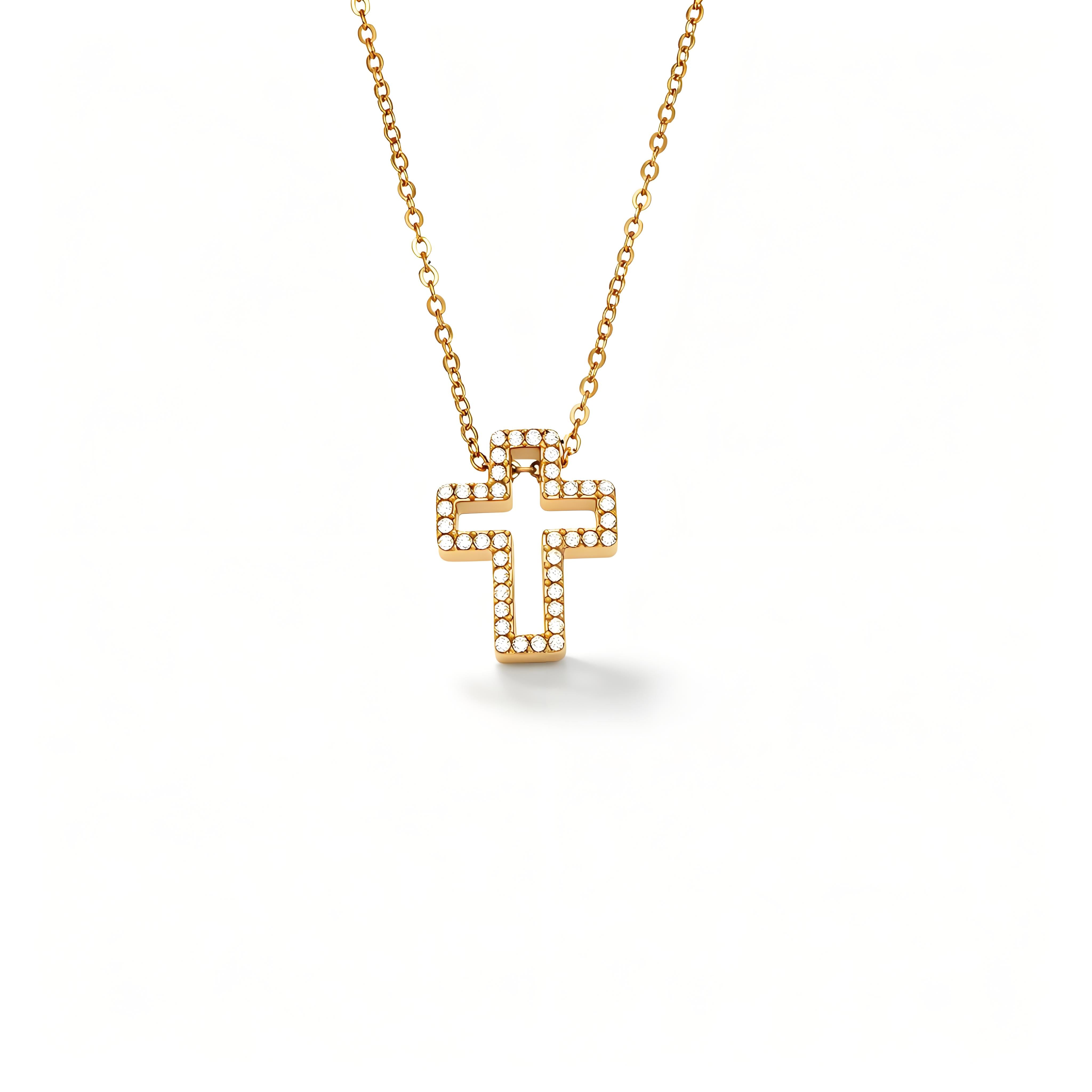 Single Row Cross Necklace
