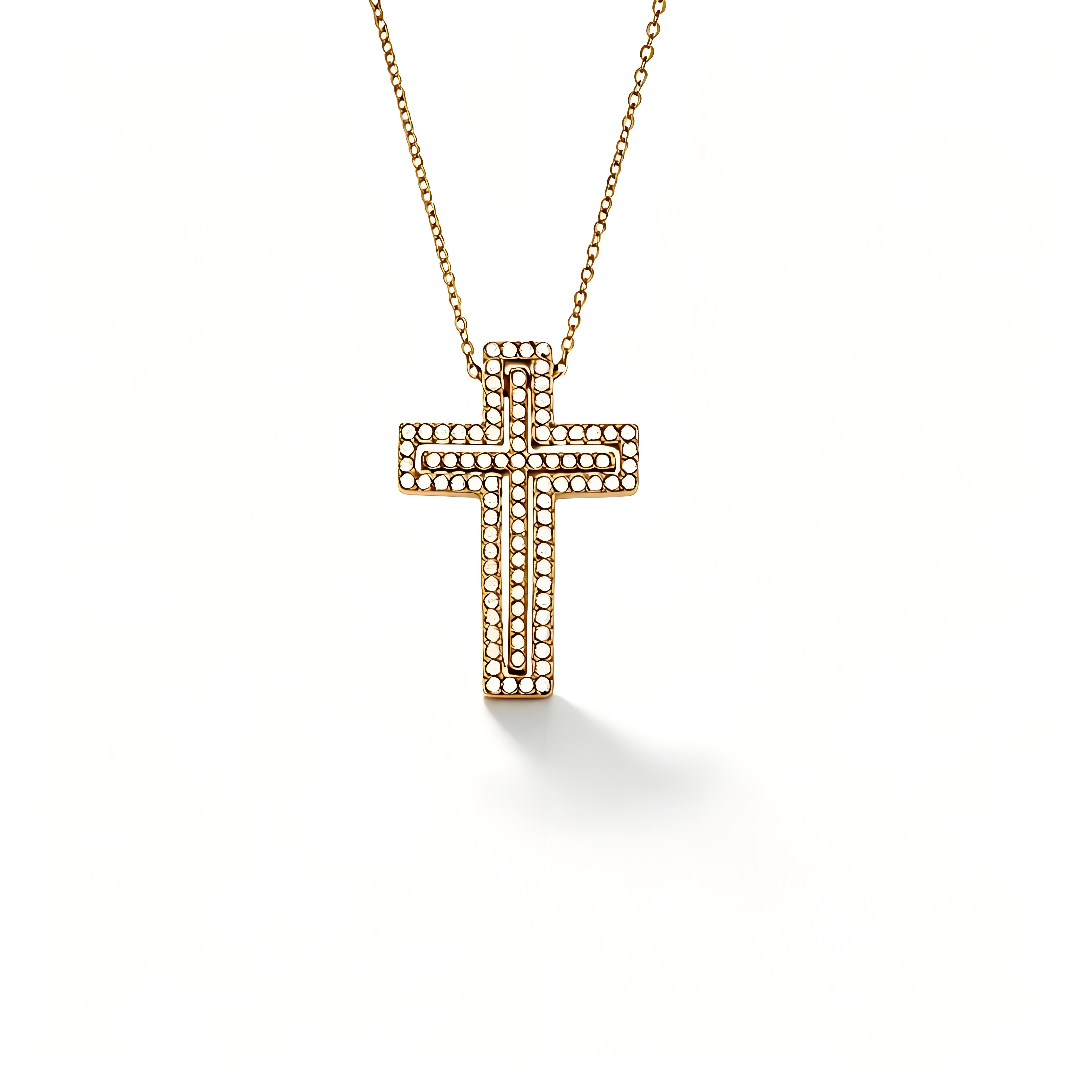 Single Row Cross Necklace