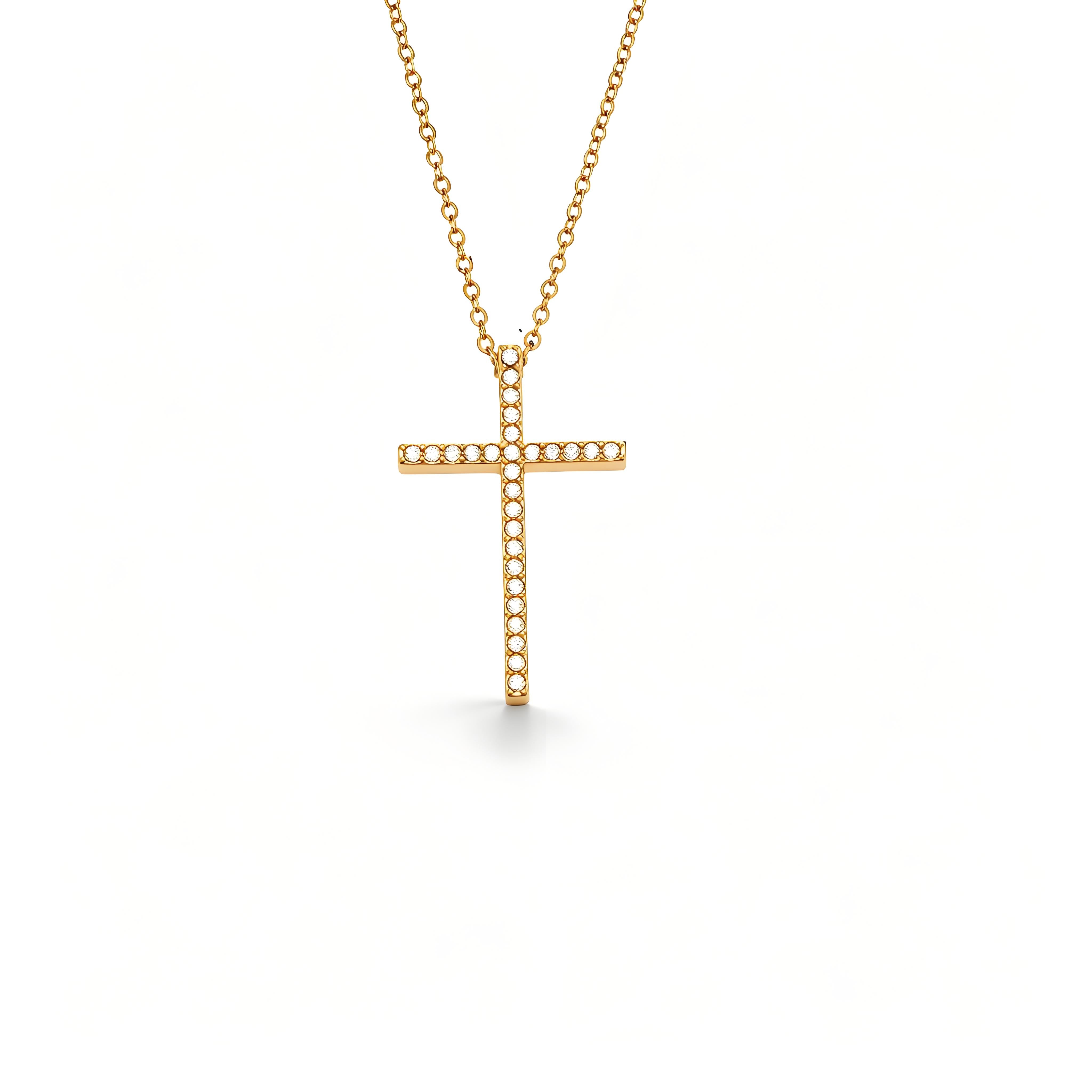 Single Row Cross Necklace