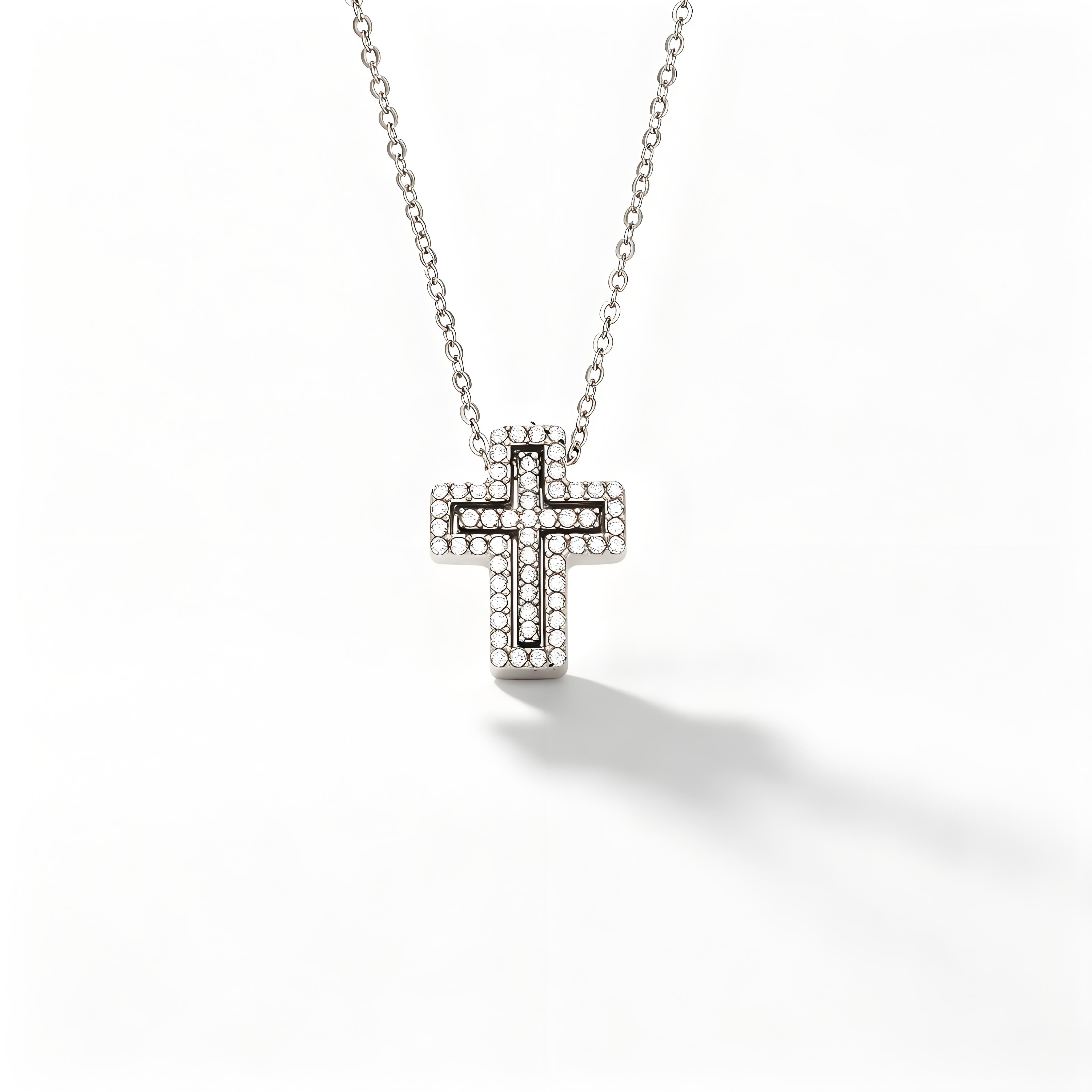 Single Row Cross Necklace