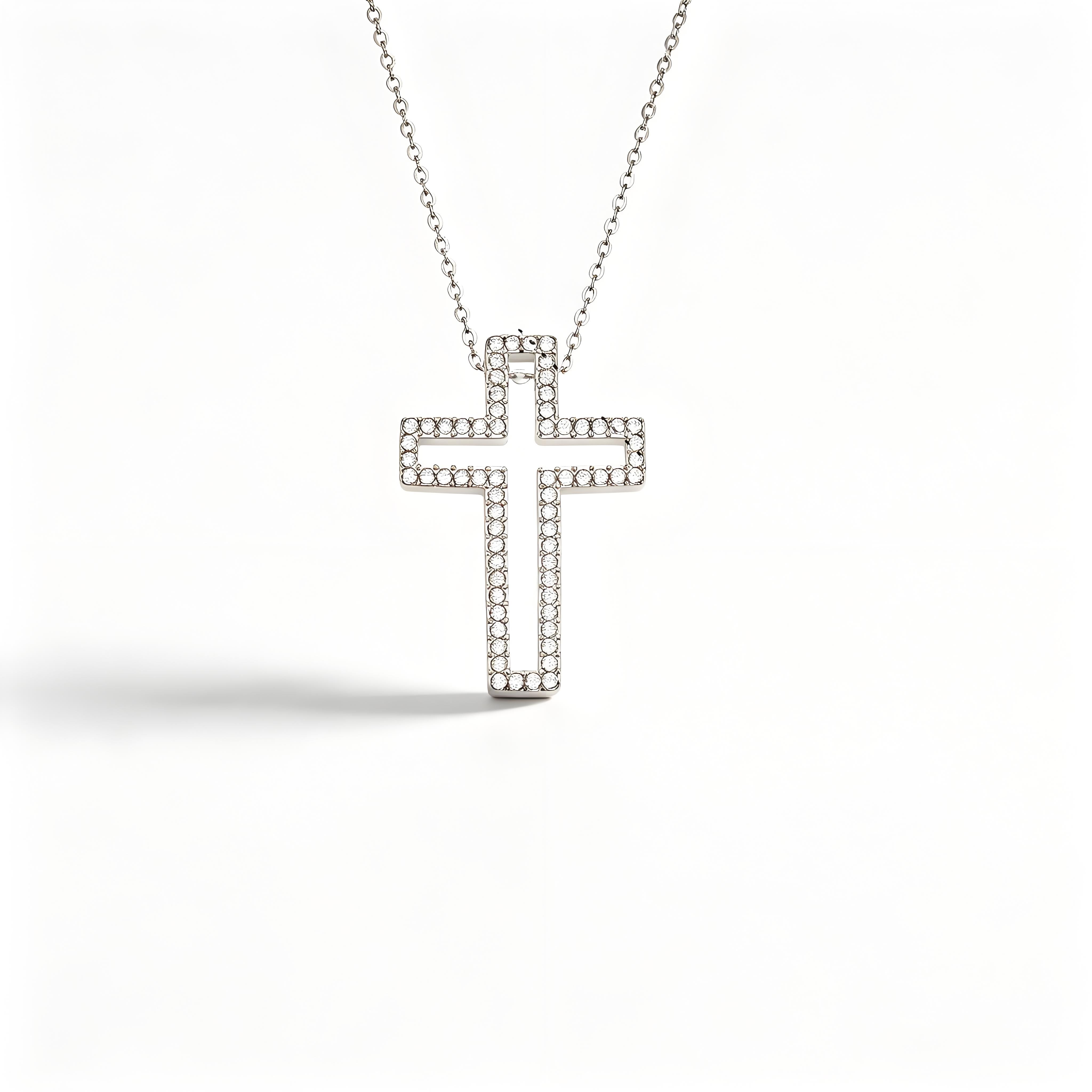 Single Row Cross Necklace