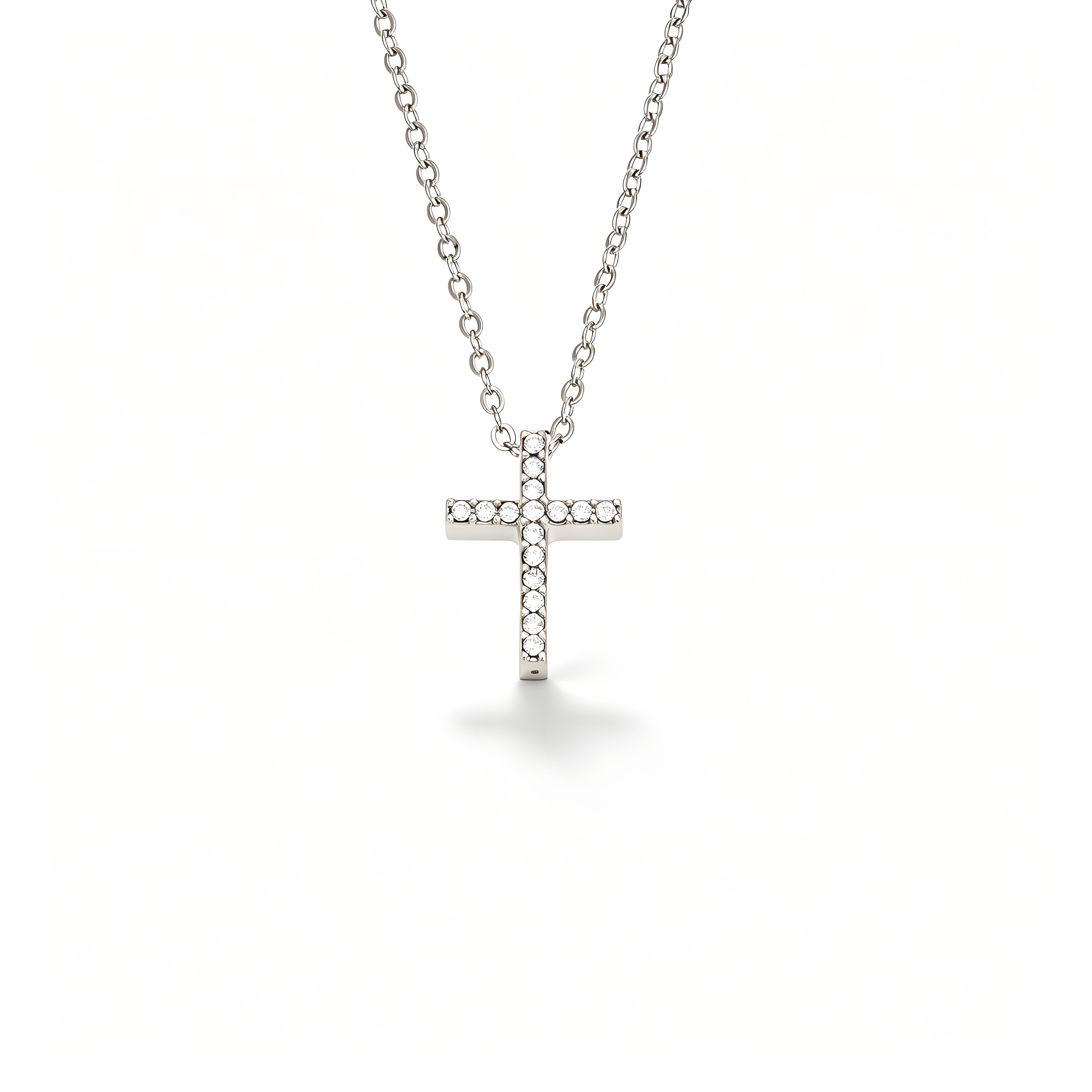 Single Row Cross Necklace