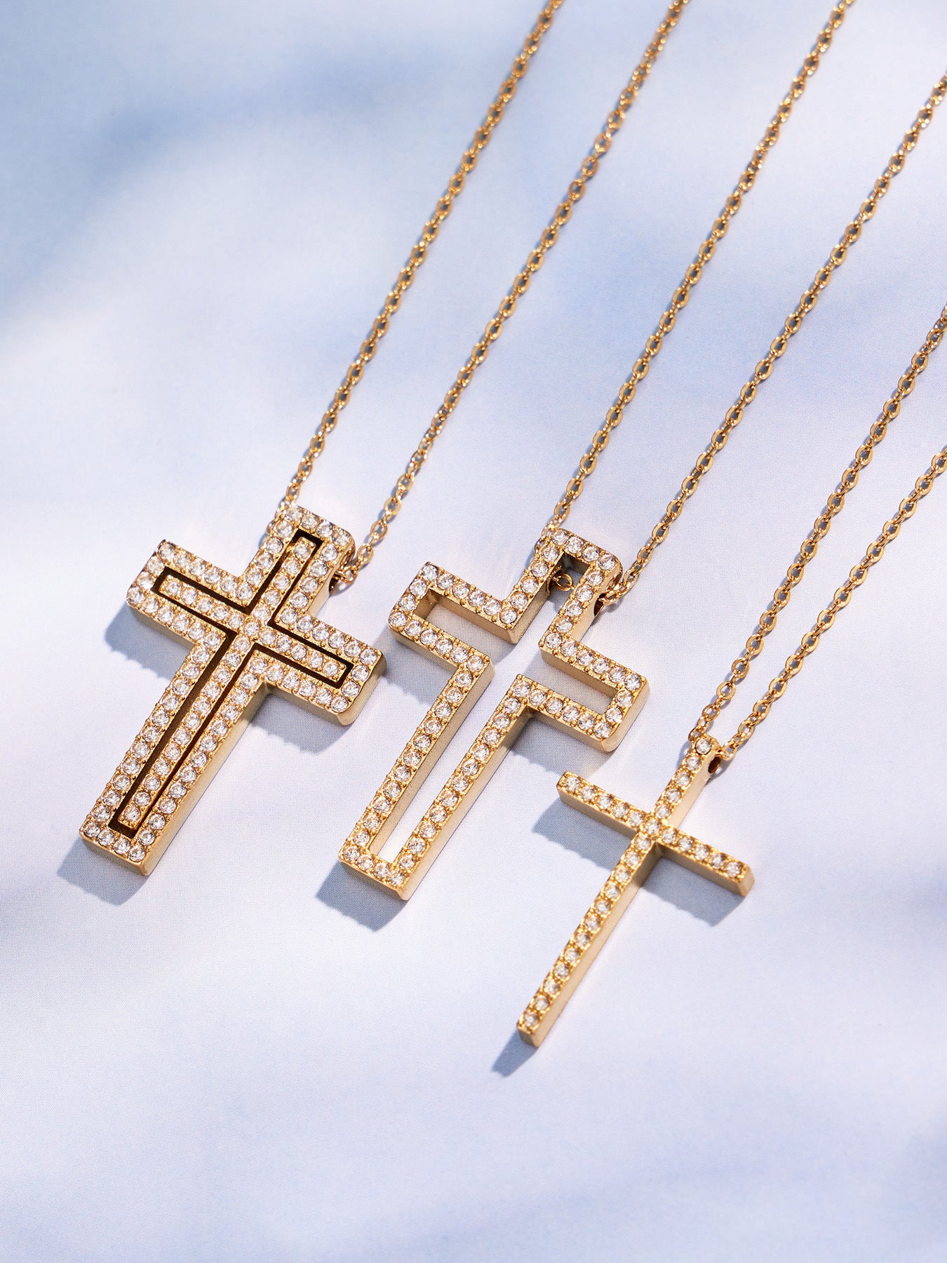 Single Row Cross Necklace
