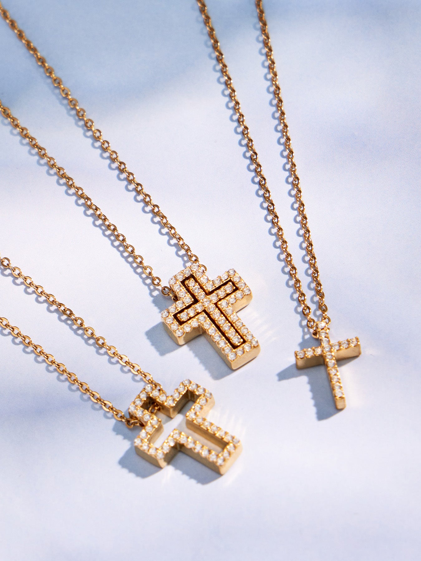 Single Row Cross Necklace