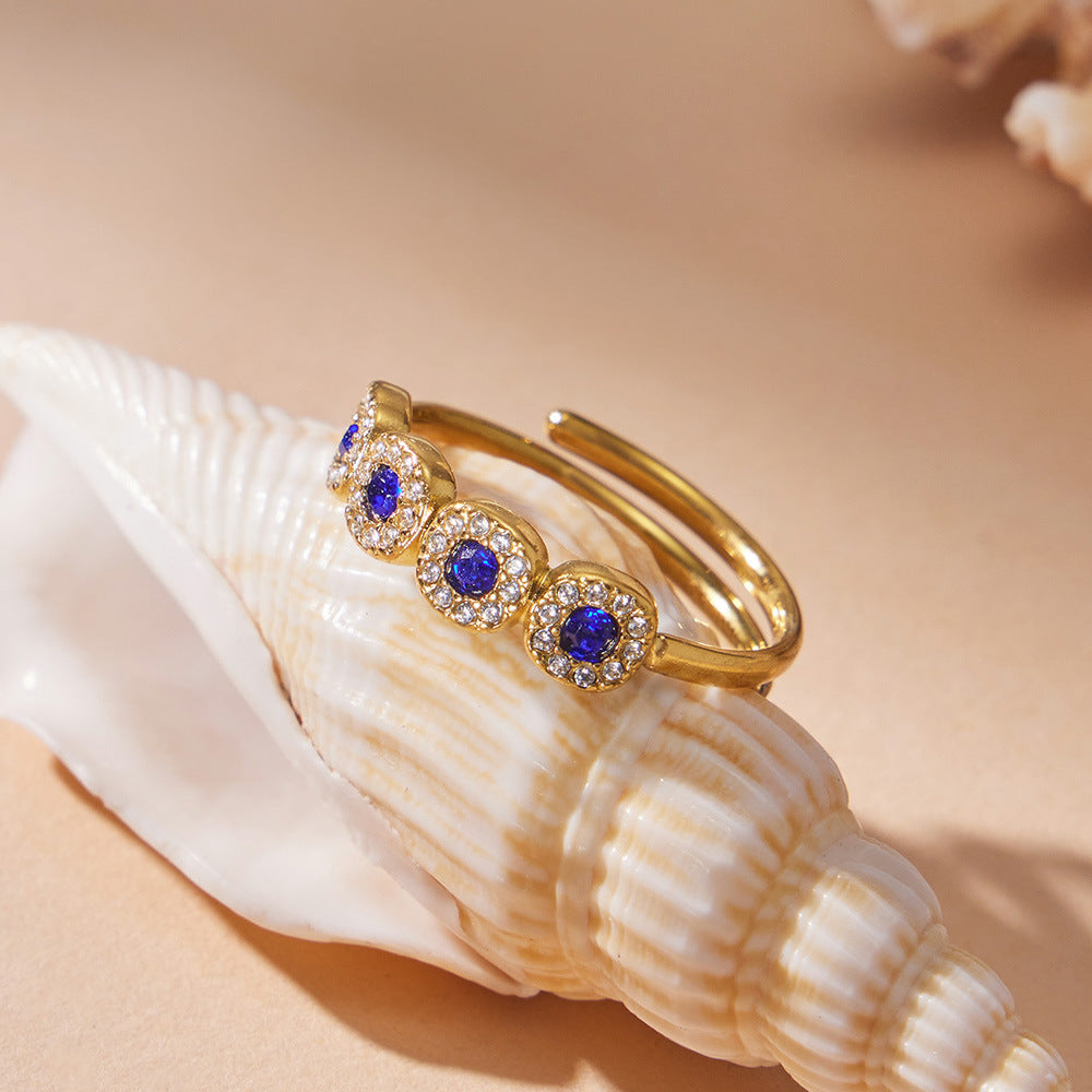 Petite Halo CZ Ring