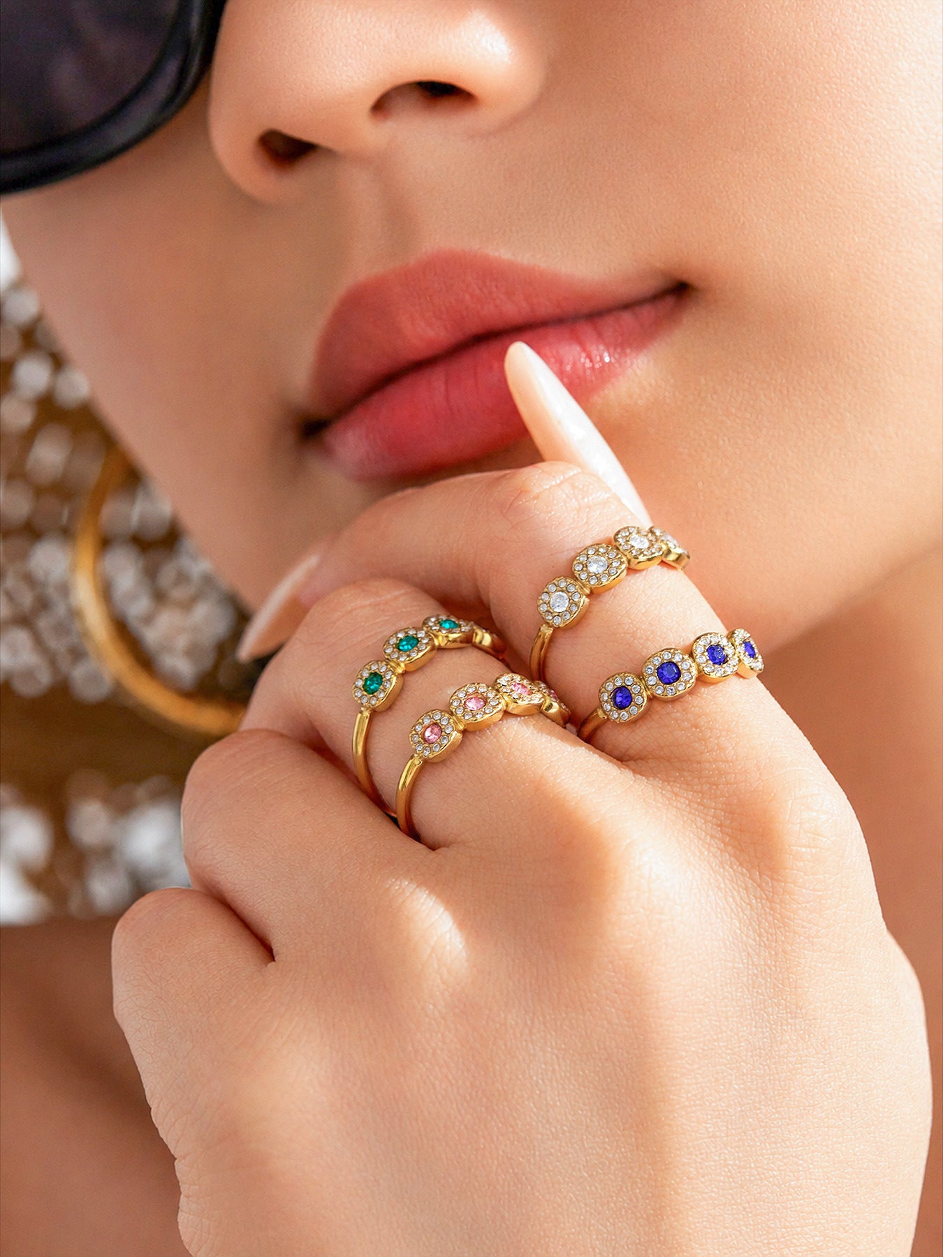 Petite Halo CZ Ring